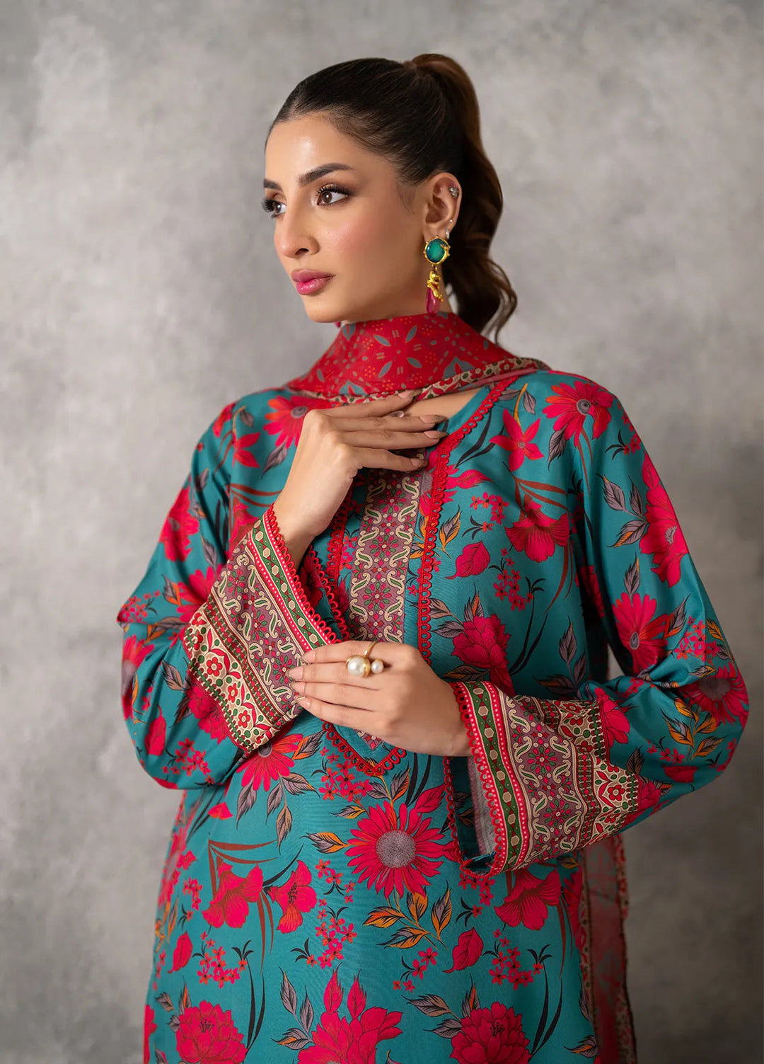 Sibel by Salitex Printed Lawn Suit Unstitched 3 Piece SUNW24ASI030UT - Summer Collection
