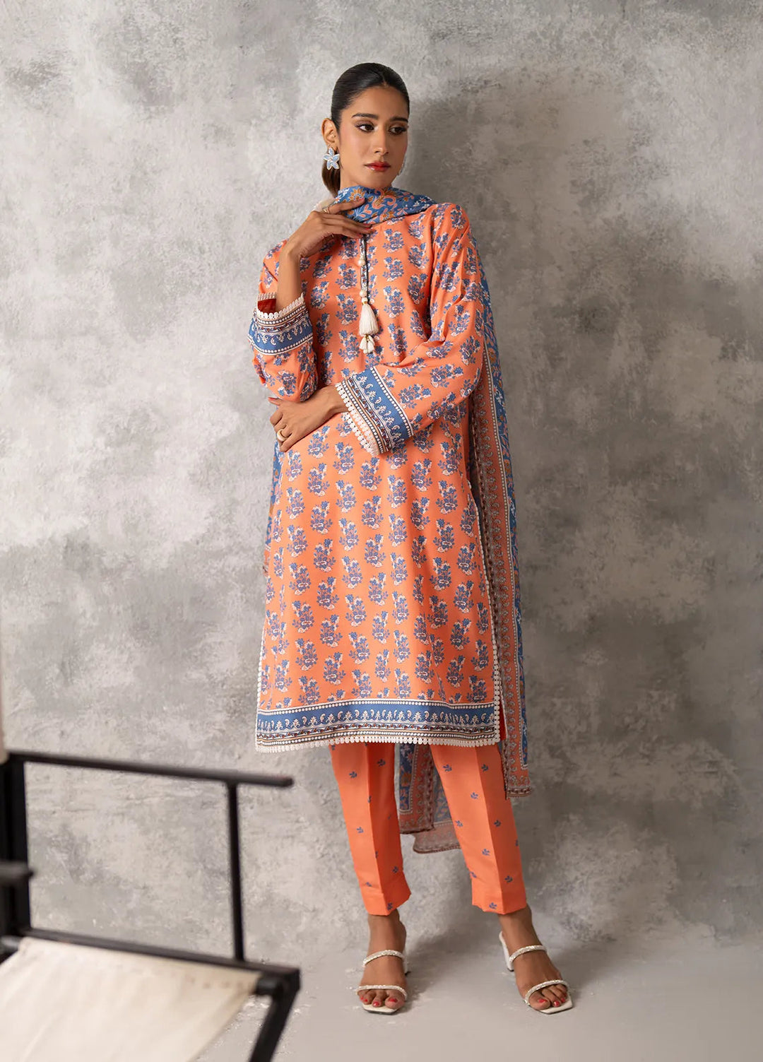 Sibel by Salitex Printed Lawn Suit Unstitched 3 Piece SUNW24ASI031UT - Summer Collection