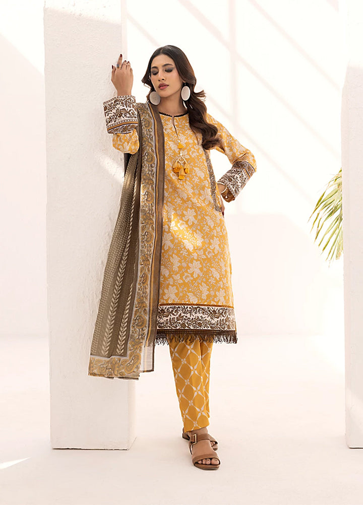 Sibel by Salitex Printed Silk Lawn Suits Unstitched 3 Piece SUNS25ASI090UT - Summer Collection
