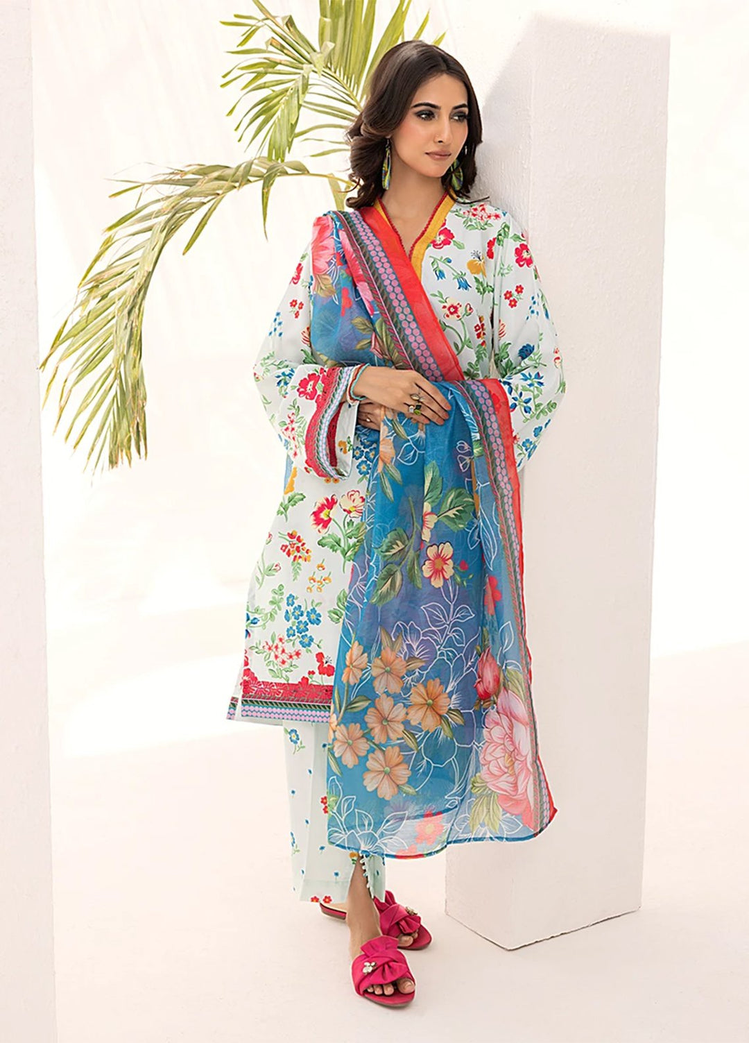 Sibel by Salitex Printed Silk Lawn Suits Unstitched 3 Piece SUNS25ASI091UT - Summer Collection