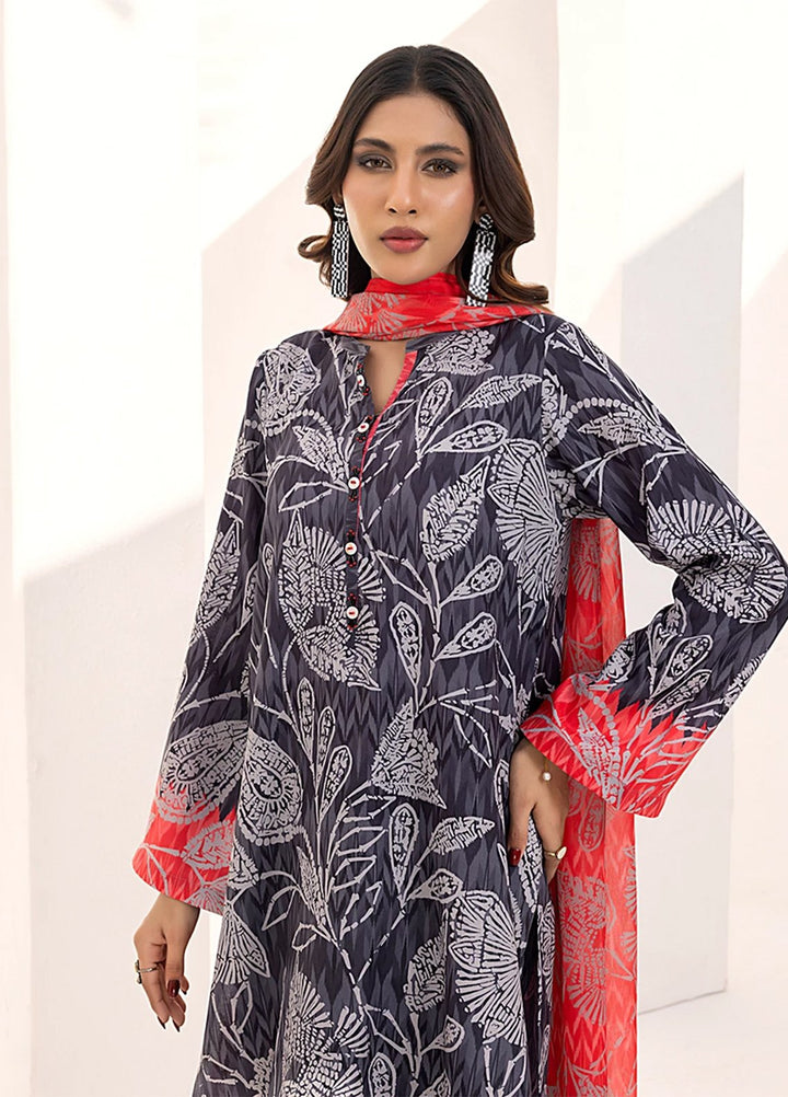 Sibel by Salitex Printed Silk Lawn Suits Unstitched 3 Piece SUNS25ASI096UT - Summer Collection