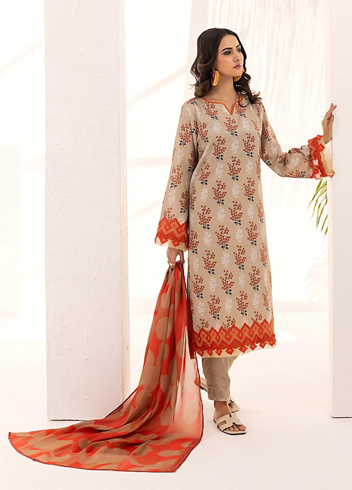 Sibel by Salitex Printed Silk Lawn Suits Unstitched 3 Piece SUNS25ASI098UT - Summer Collection