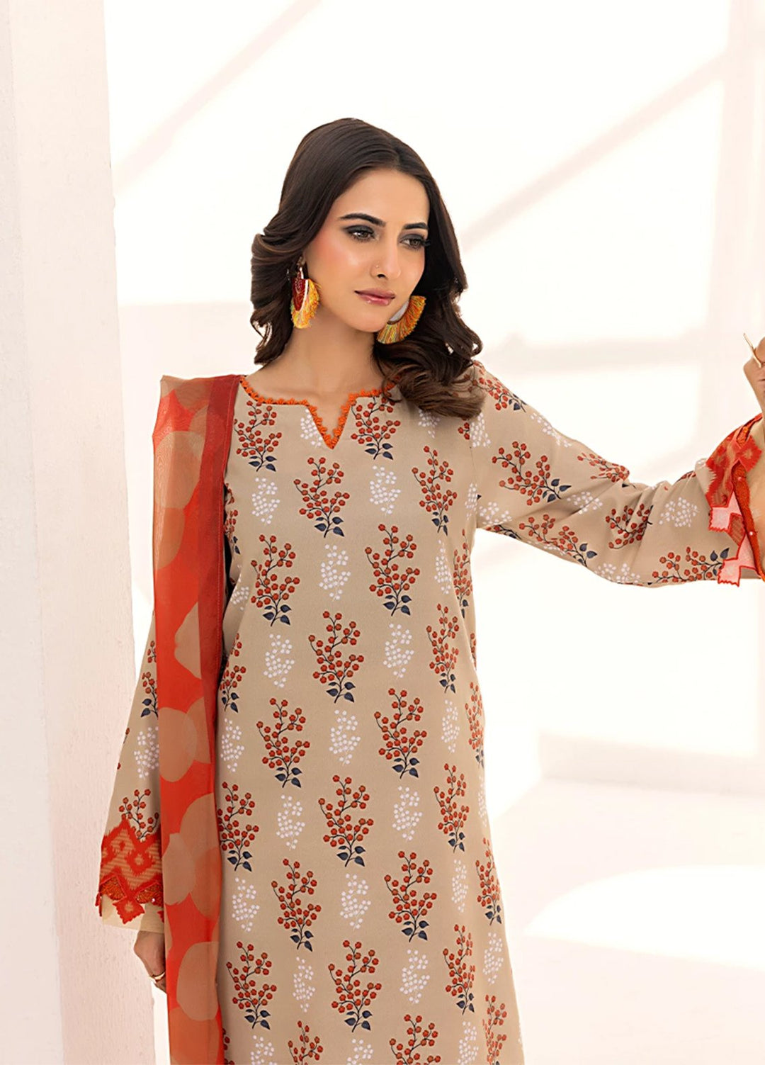 Sibel by Salitex Printed Silk Lawn Suits Unstitched 3 Piece SUNS25ASI098UT - Summer Collection