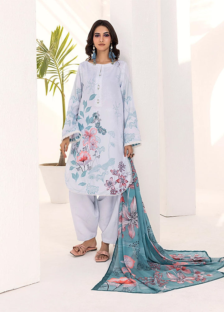 Sibel by Salitex Printed Silk Lawn Suits Unstitched 3 Piece SUNS25ASI099UT - Summer Collection