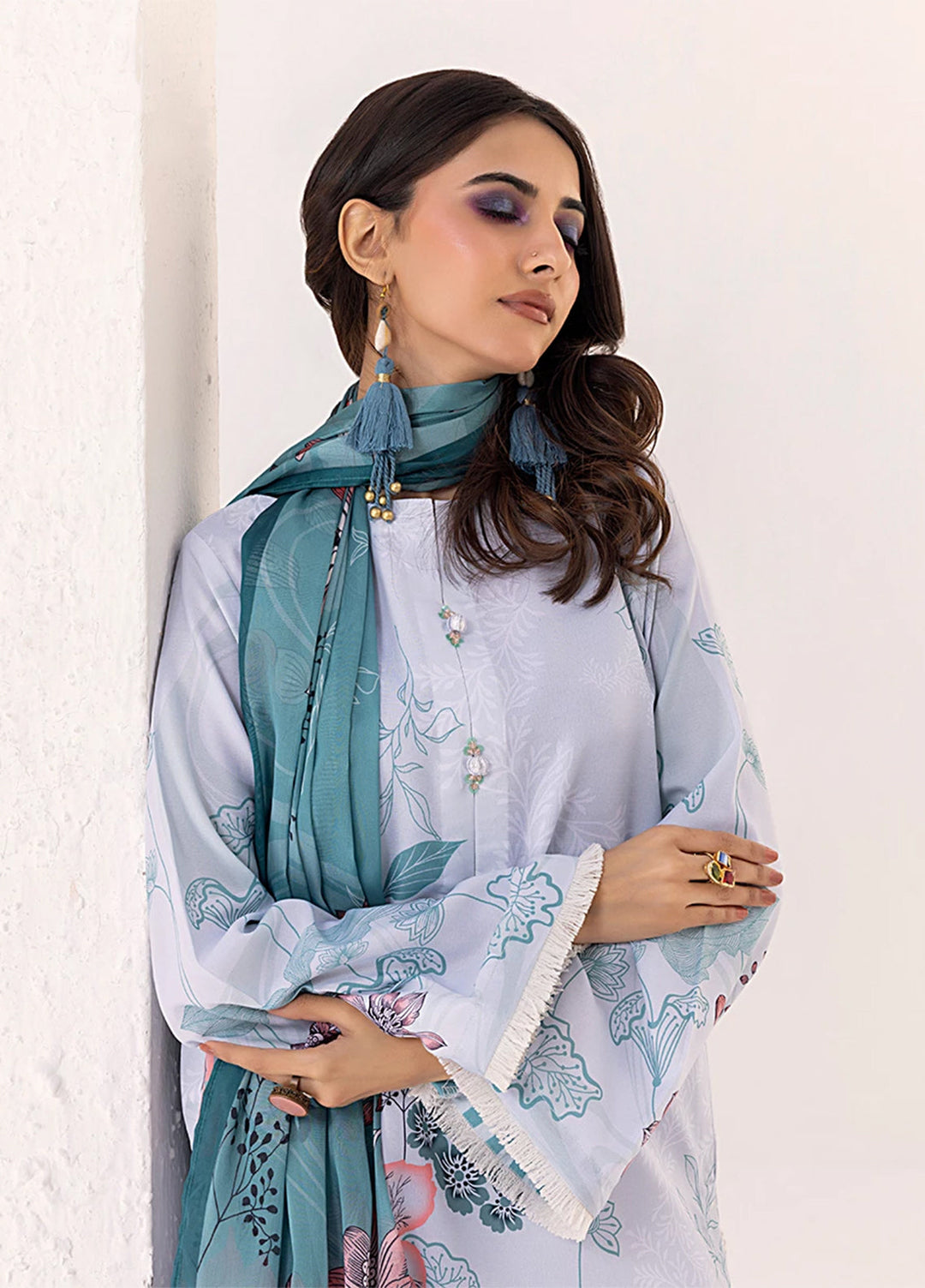 Sibel by Salitex Printed Silk Lawn Suits Unstitched 3 Piece SUNS25ASI099UT - Summer Collection