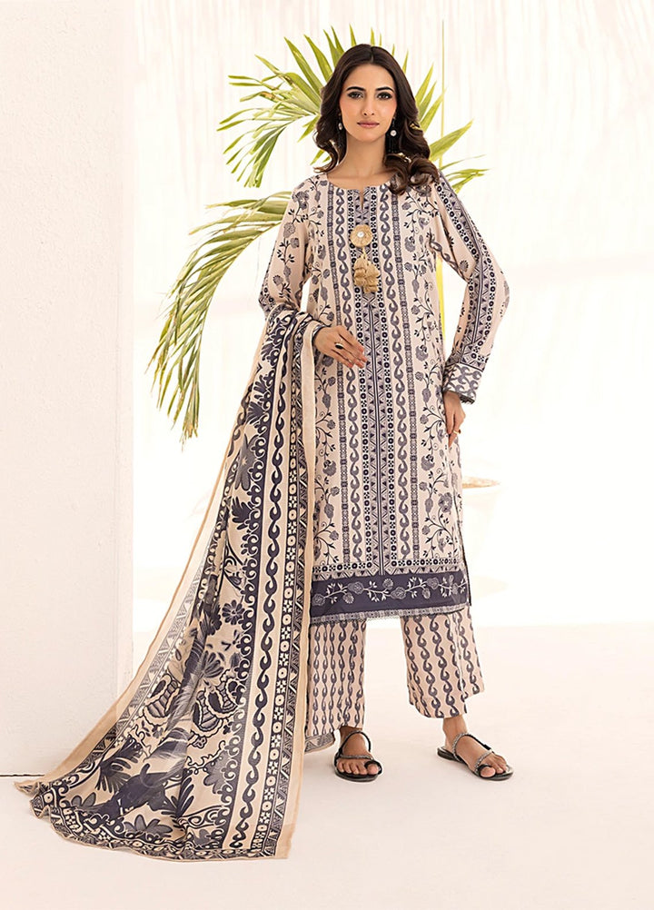 Sibel by Salitex Printed Silk Lawn Suits Unstitched 3 Piece SUNS25ASI102UT - Summer Collection