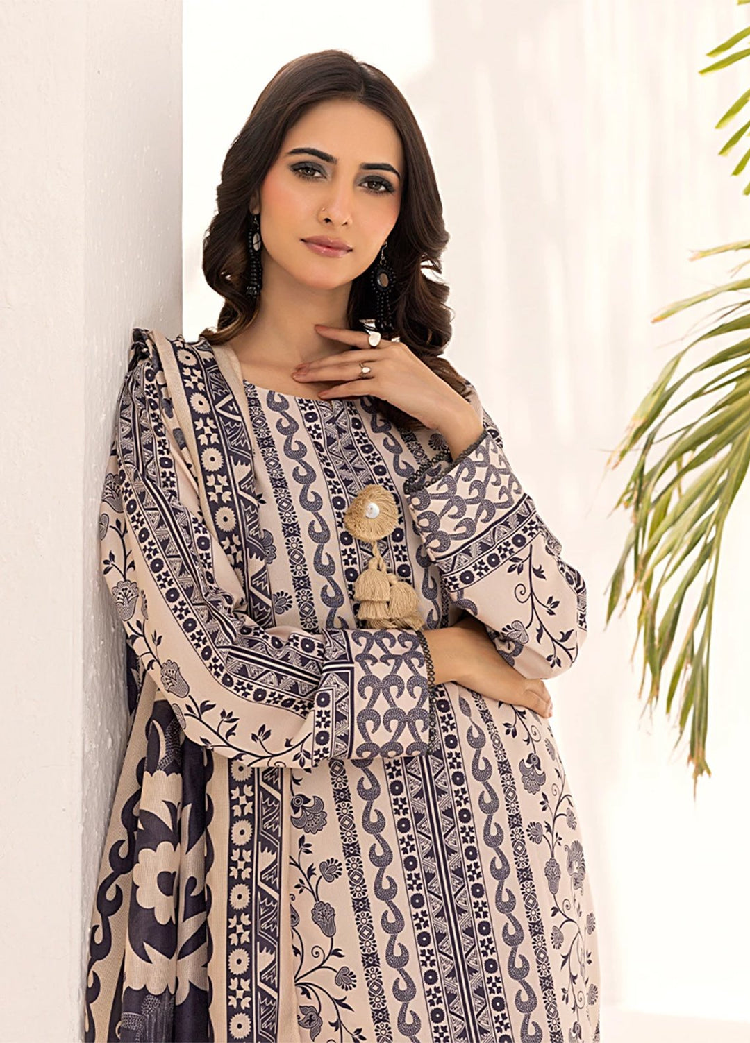 Sibel by Salitex Printed Silk Lawn Suits Unstitched 3 Piece SUNS25ASI102UT - Summer Collection