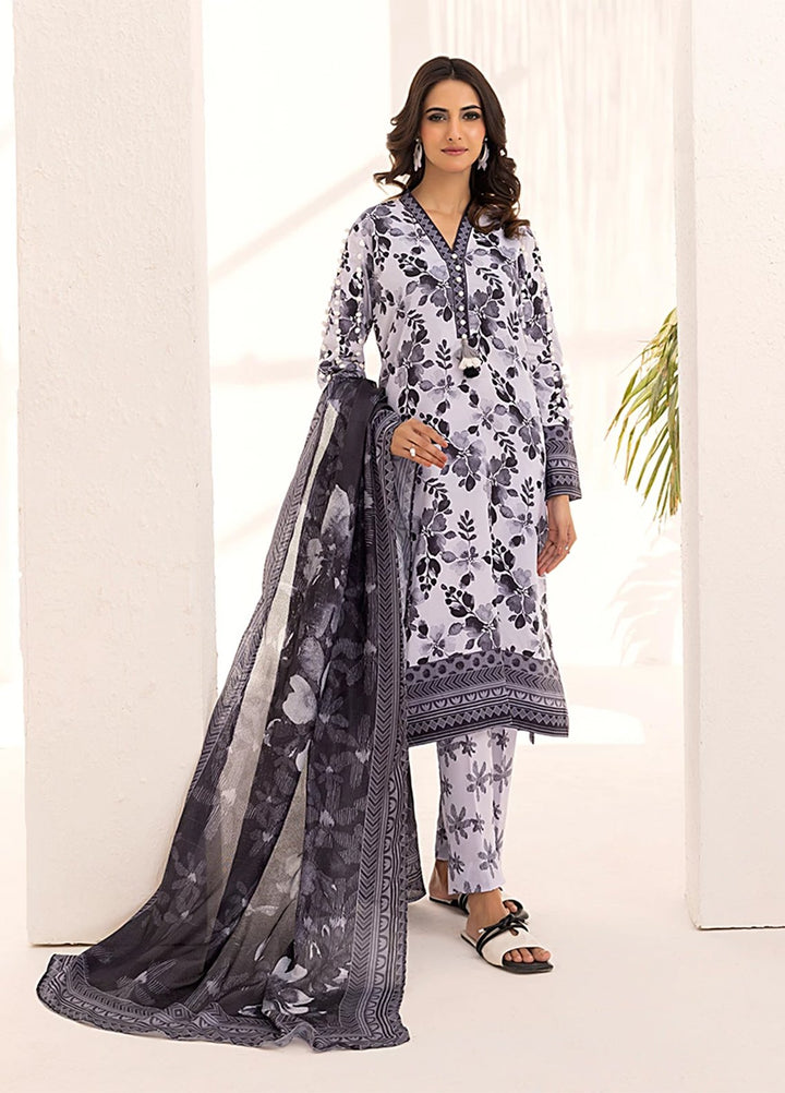Sibel by Salitex Printed Silk Lawn Suits Unstitched 3 Piece SUNS25ASI103UT - Summer Collection