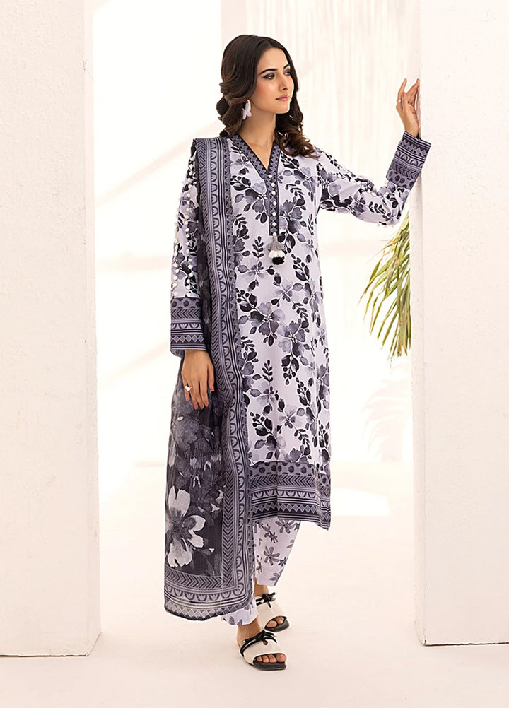 Sibel by Salitex Printed Silk Lawn Suits Unstitched 3 Piece SUNS25ASI103UT - Summer Collection