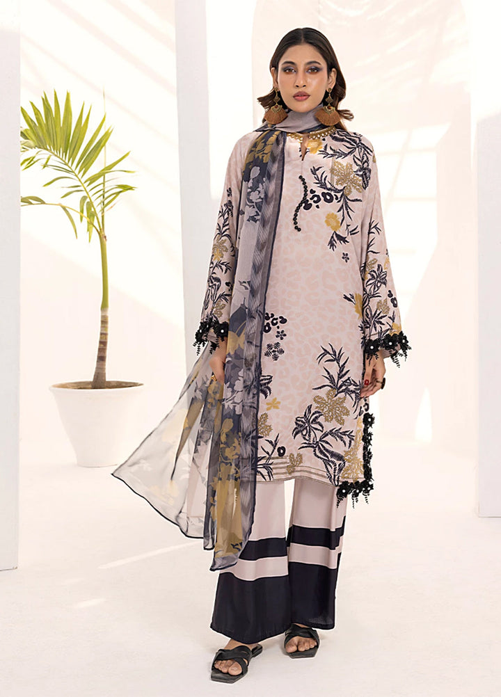Sibel by Salitex Printed Silk Lawn Suits Unstitched 3 Piece SUNS25ASI109UT - Summer Collection