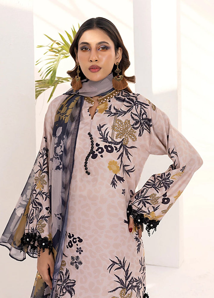 Sibel by Salitex Printed Silk Lawn Suits Unstitched 3 Piece SUNS25ASI109UT - Summer Collection
