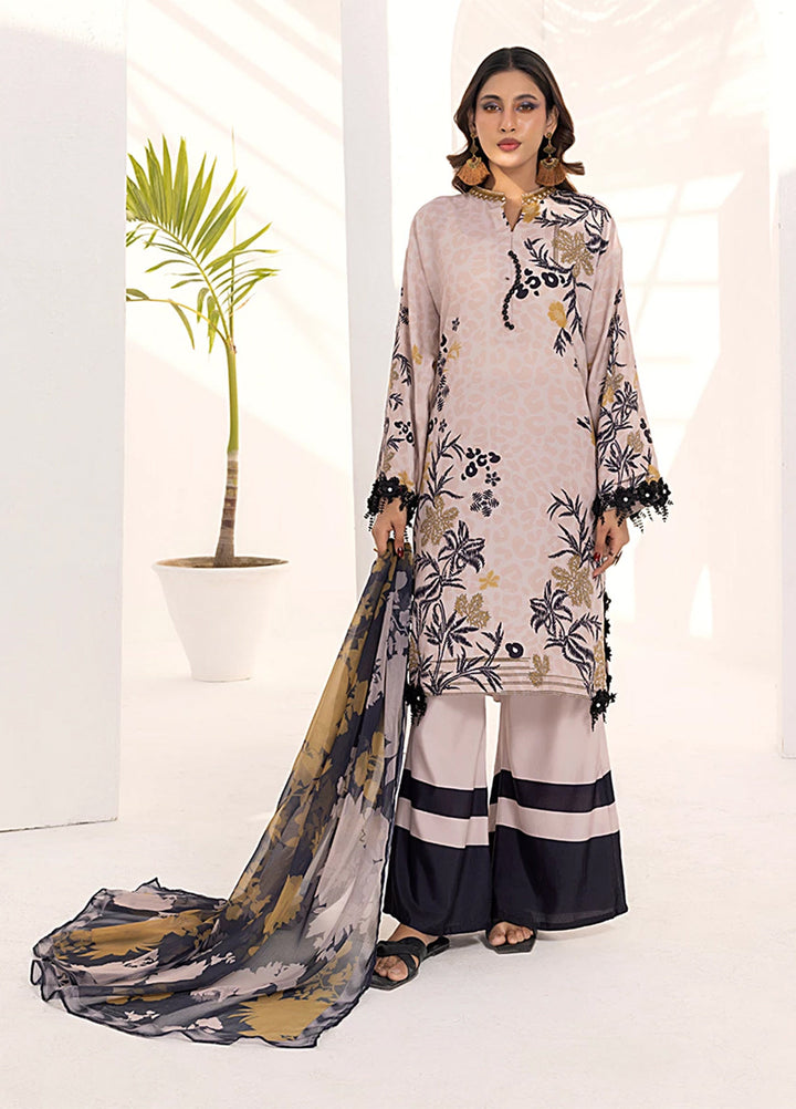 Sibel by Salitex Printed Silk Lawn Suits Unstitched 3 Piece SUNS25ASI109UT - Summer Collection