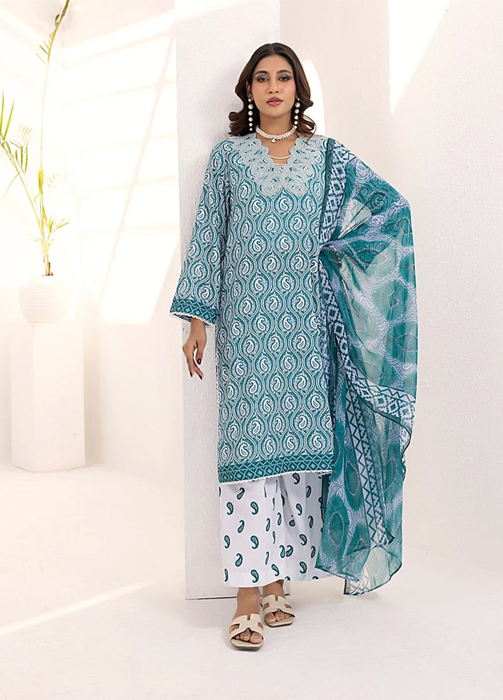 Sibel by Salitex Printed Silk Lawn Suits Unstitched 3 Piece SUNS25ASI110UT - Summer Collection