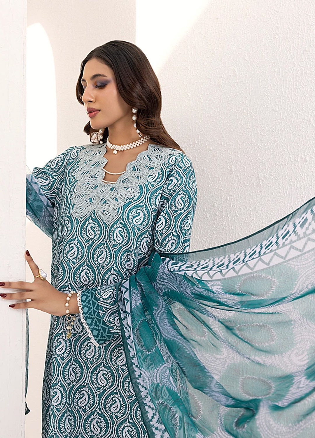 Sibel by Salitex Printed Silk Lawn Suits Unstitched 3 Piece SUNS25ASI110UT - Summer Collection