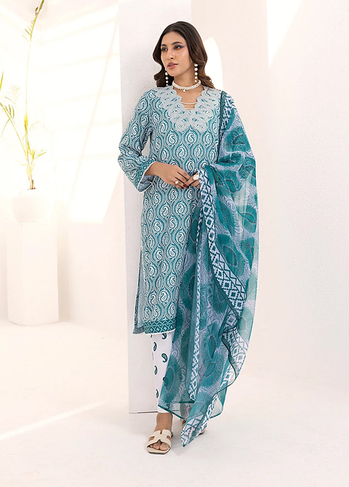 Sibel by Salitex Printed Silk Lawn Suits Unstitched 3 Piece SUNS25ASI110UT - Summer Collection