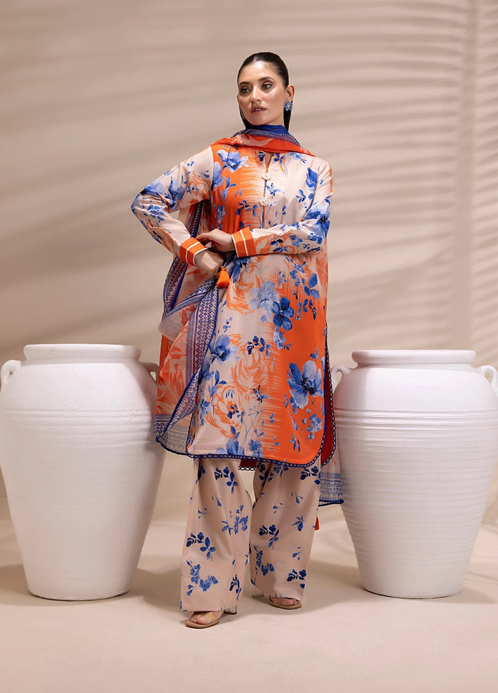 Sibel by Salitex Printed Silk Lawn Suits Unstitched 3 Piece SUNS25ASI160UT - Summer Collection