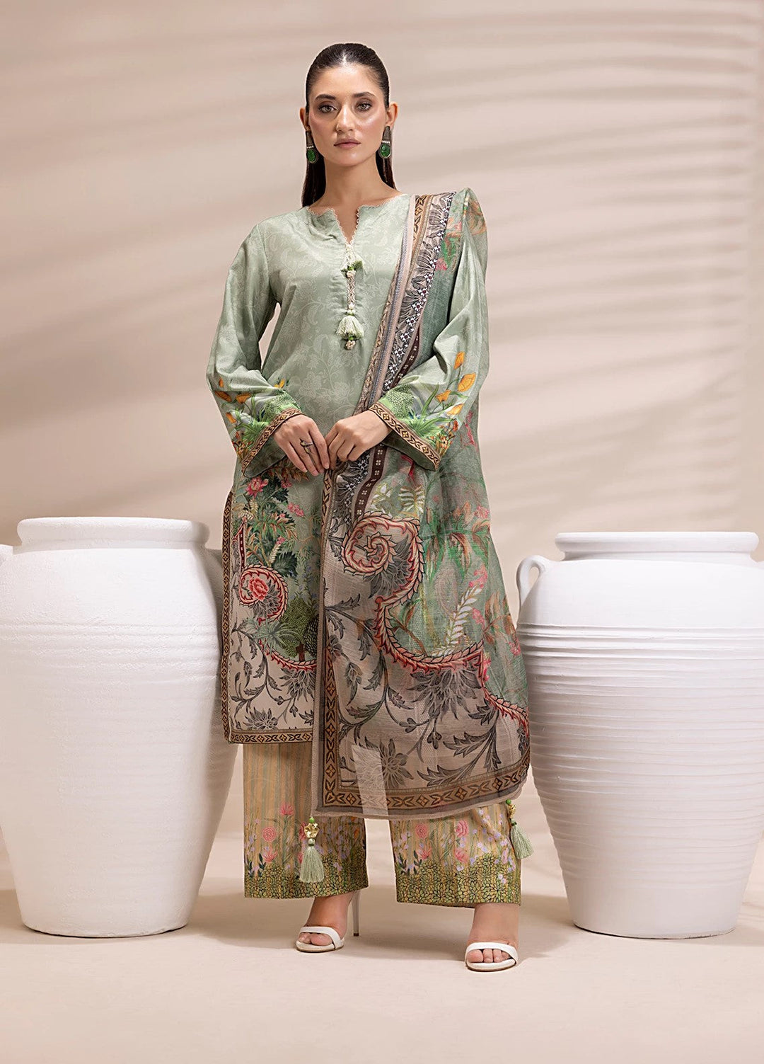 Sibel by Salitex Printed Silk Lawn Suits Unstitched 3 Piece SUNS25ASI161UT - Summer Collection