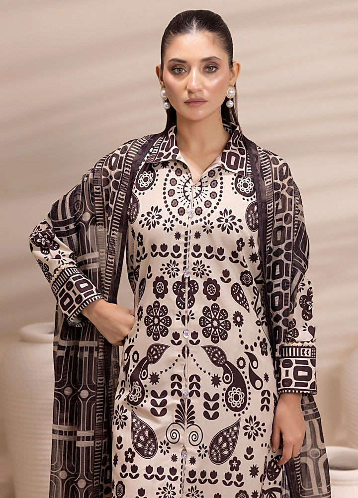 Sibel by Salitex Printed Silk Lawn Suits Unstitched 3 Piece SUNS25ASI162UT - Summer Collection