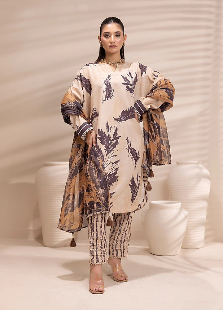 Sibel by Salitex Printed Silk Lawn Suits Unstitched 3 Piece SUNS25ASI163UT - Summer Collection