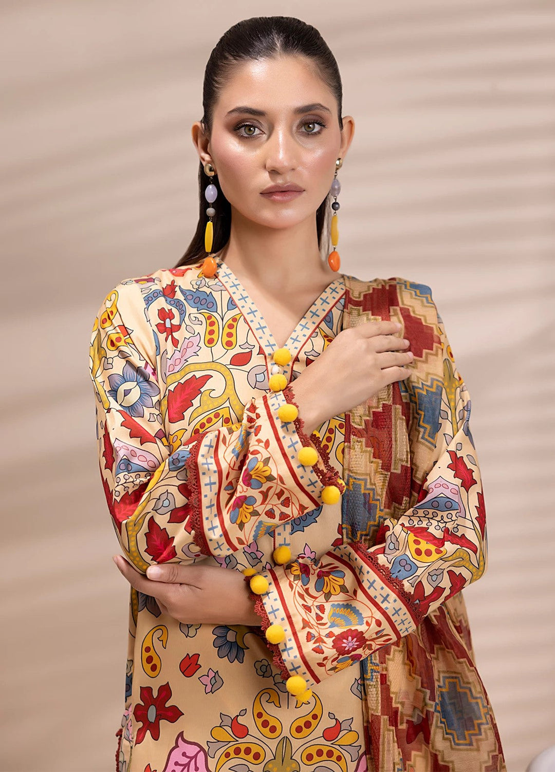 Sibel by Salitex Printed Silk Lawn Suits Unstitched 3 Piece SUNS25ASI165UT - Summer Collection