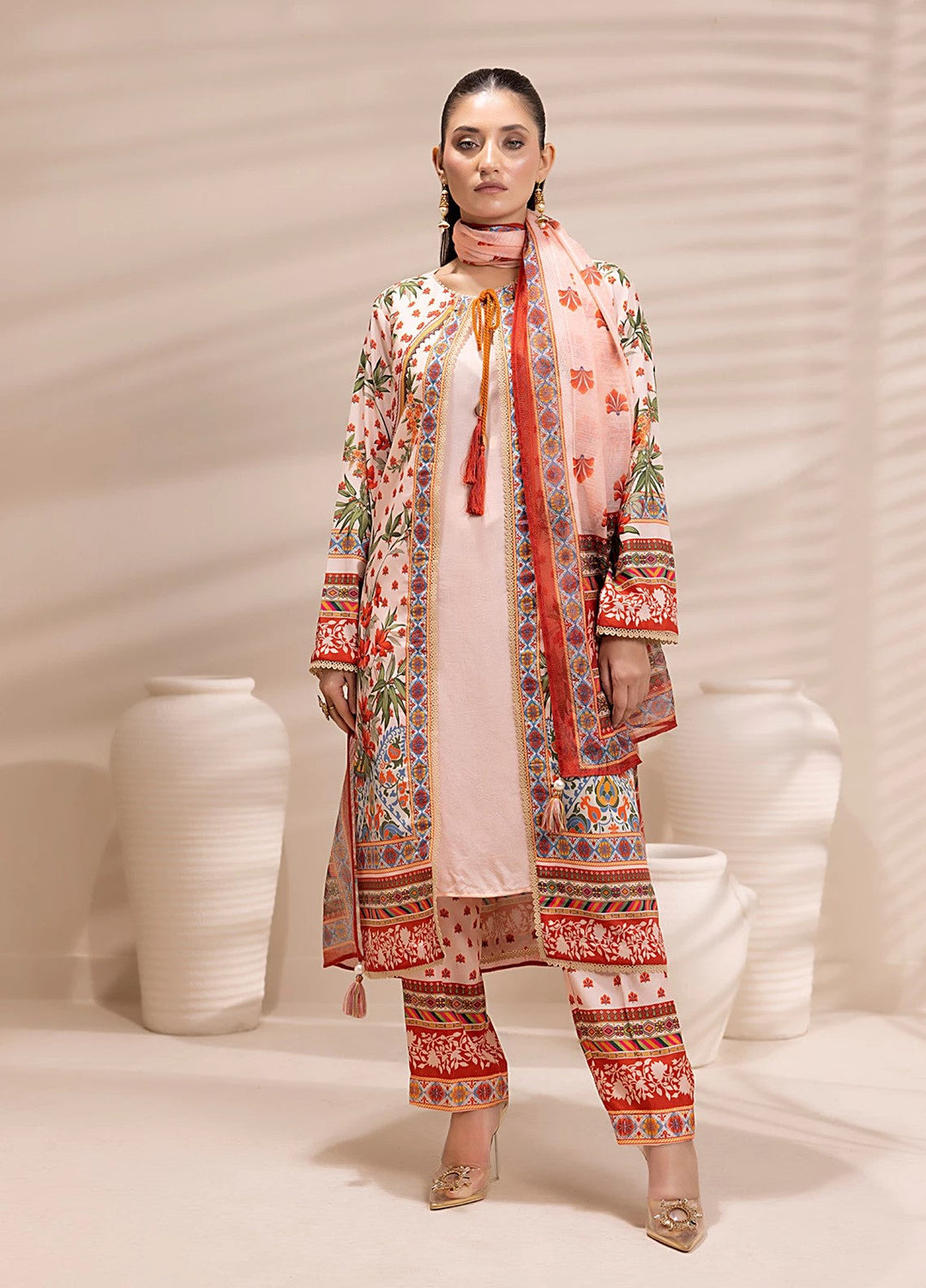 Sibel by Salitex Printed Silk Lawn Suits Unstitched 3 Piece SUNS25ASI167UT - Summer Collection