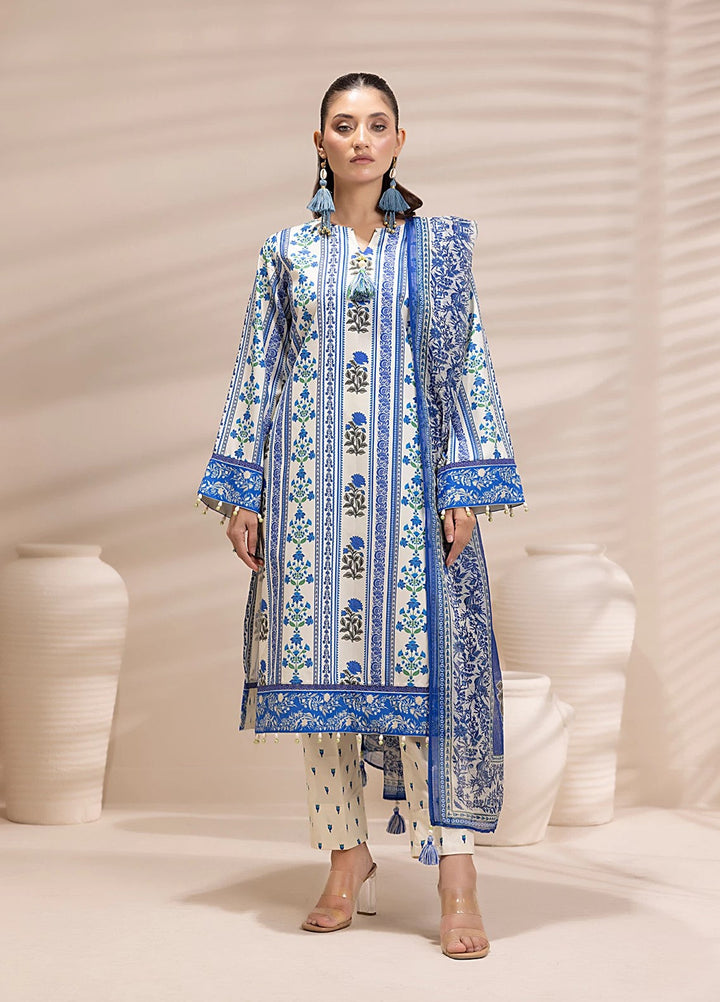 Sibel by Salitex Printed Silk Lawn Suits Unstitched 3 Piece SUNS25ASI169UT - Summer Collection