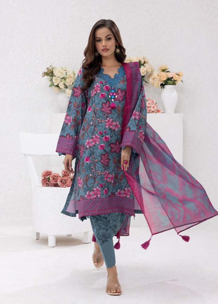 Sibel Jan by Salitex Printed Lawn Suits Unstitched 3 Piece SUNS24ASI070UT - Summer Collection