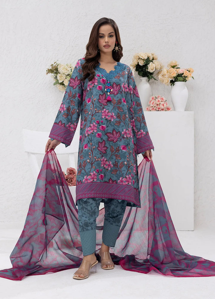 Sibel Jan by Salitex Printed Lawn Suits Unstitched 3 Piece SUNS24ASI070UT - Summer Collection