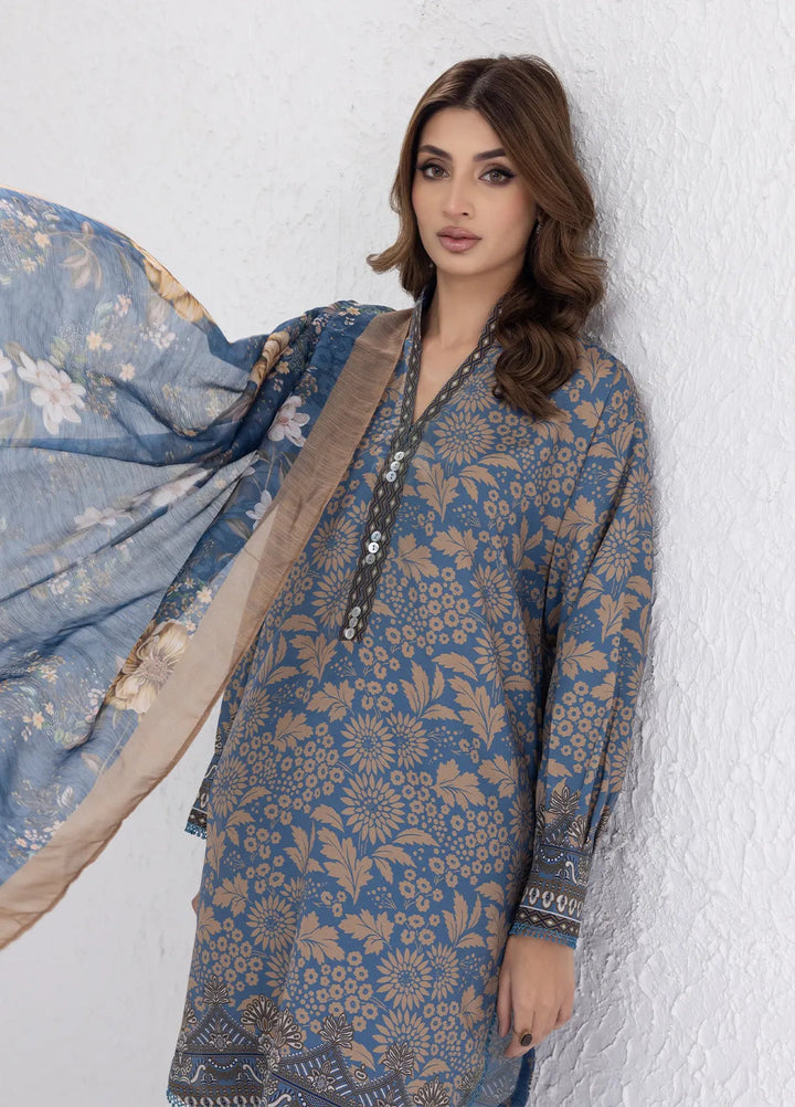 Sibel Jan by Salitex Printed Lawn Suits Unstitched 3 Piece SUNS24ASI073UT - Summer Collection