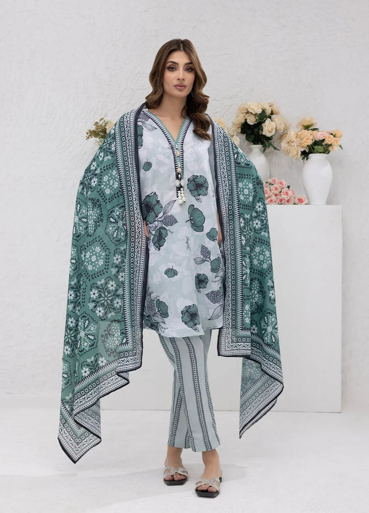 Sibel Jan by Salitex Printed Lawn Suits Unstitched 3 Piece SUNS24ASI076UT - Summer Collection