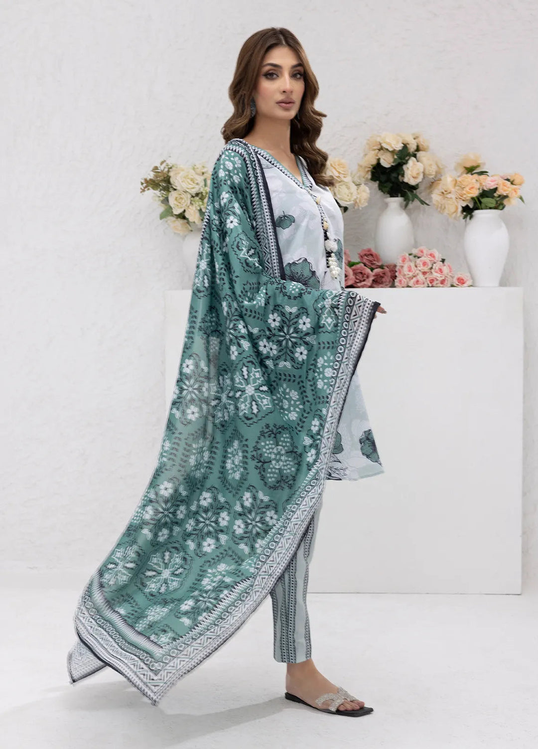 Sibel Jan by Salitex Printed Lawn Suits Unstitched 3 Piece SUNS24ASI076UT - Summer Collection
