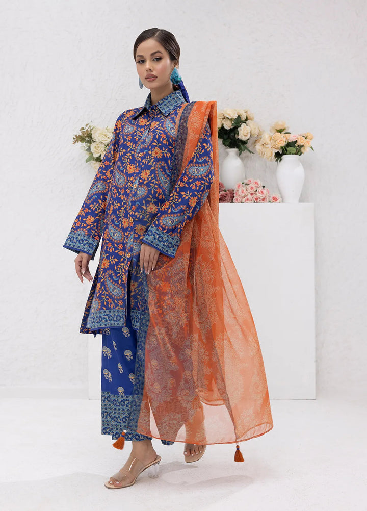 Sibel Jan by Salitex Printed Lawn Suits Unstitched 3 Piece SUNS24ASI078UT - Summer Collection