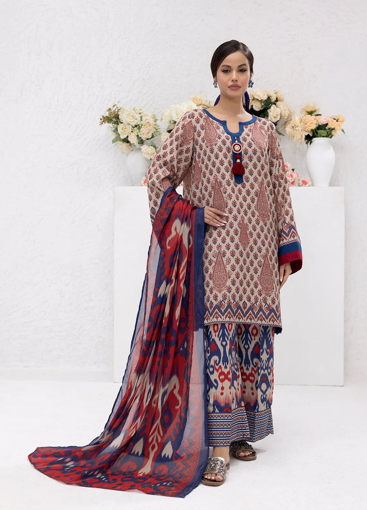 Sibel Jan by Salitex Printed Lawn Suits Unstitched 3 Piece SUNS24ASI079UT - Summer Collection