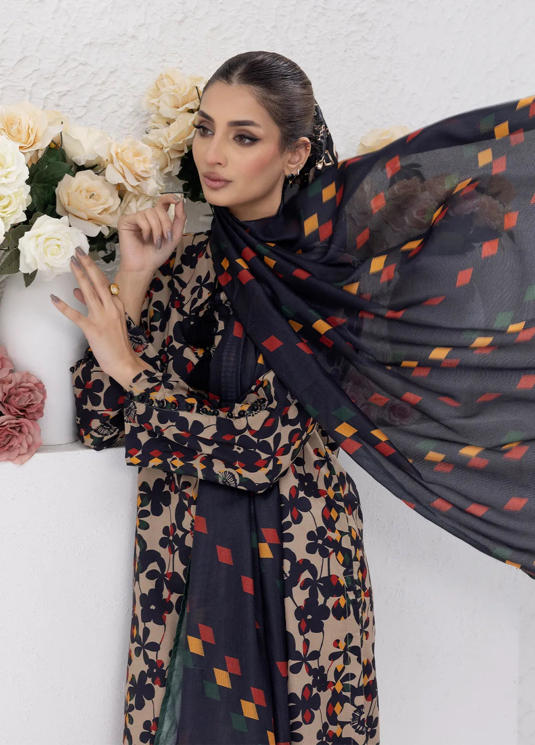 Sibel Jan by Salitex Printed Lawn Suits Unstitched 3 Piece SUNS24ASI081UT - Summer Collection