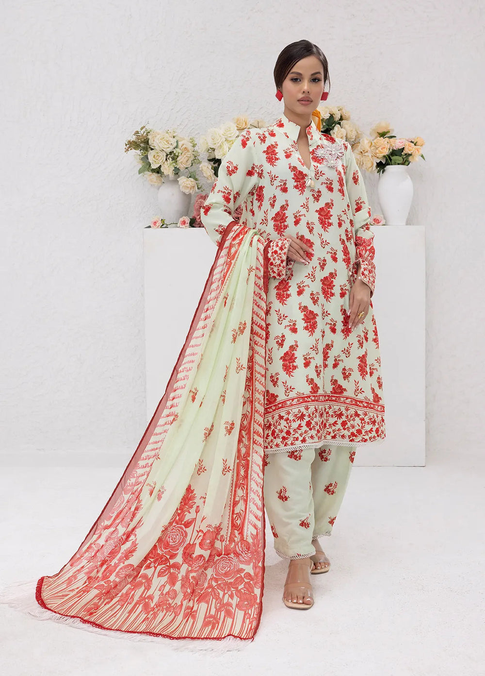 Sibel Jan by Salitex Printed Lawn Suits Unstitched 3 Piece SUNS24ASI084UT - Summer Collection