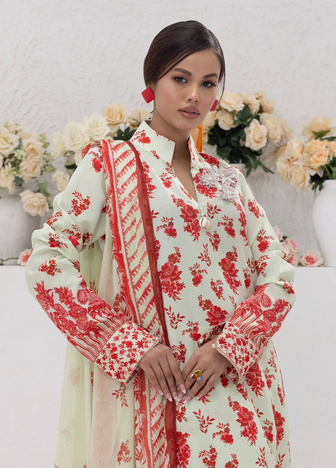 Sibel Jan by Salitex Printed Lawn Suits Unstitched 3 Piece SUNS24ASI084UT - Summer Collection