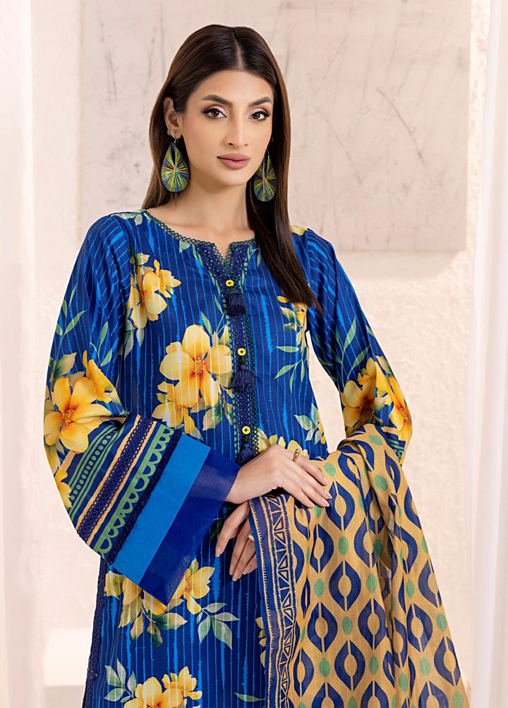 Sible by Salitex Printed Silk Lawn Suits Unstitched 3 Piece SUNS25ASI131UT - Summer Collection