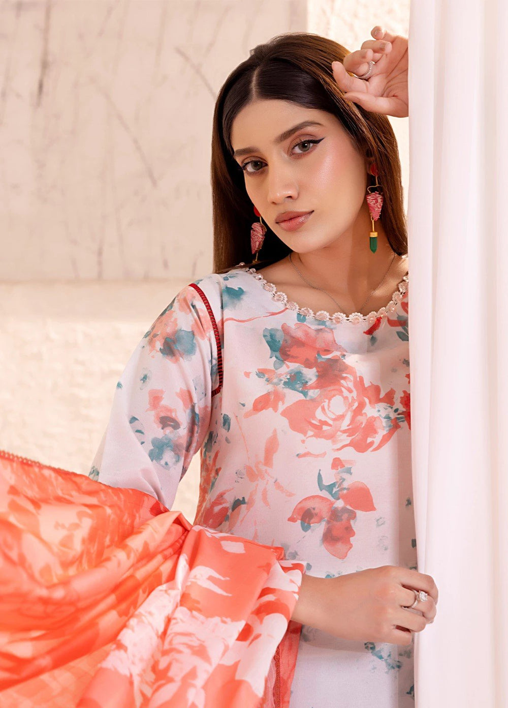 Sible by Salitex Printed Silk Lawn Suits Unstitched 3 Piece SUNS25ASI132UT - Summer Collection