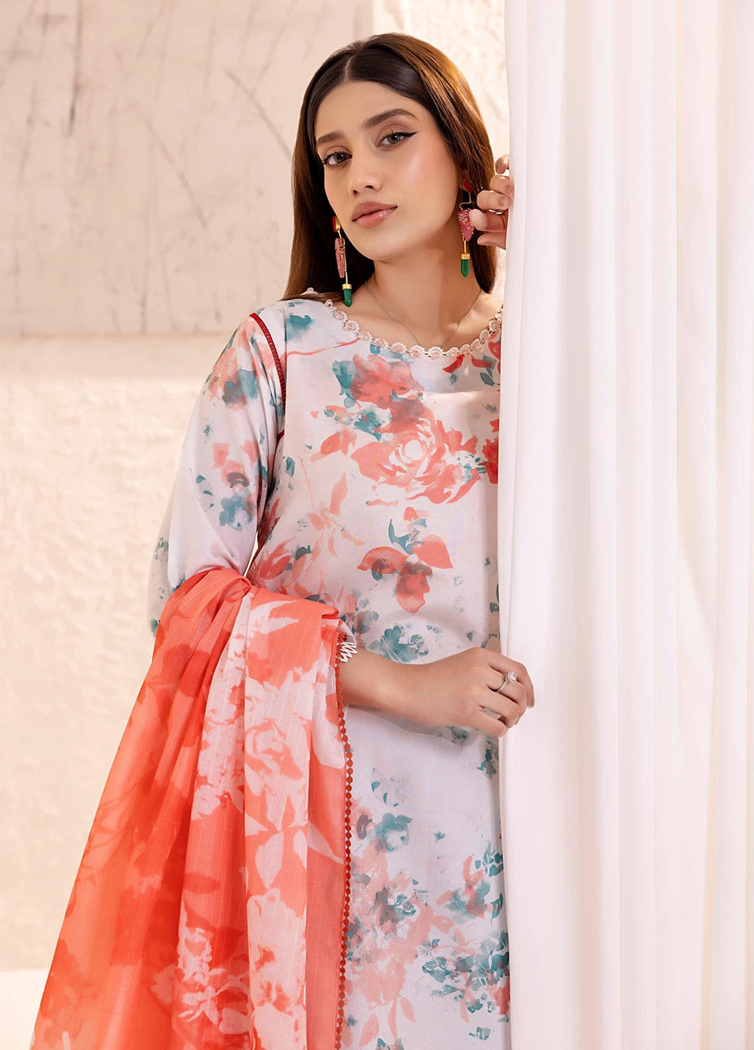 Sible by Salitex Printed Silk Lawn Suits Unstitched 3 Piece SUNS25ASI132UT - Summer Collection