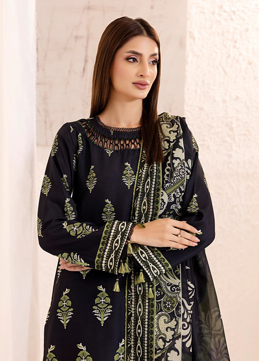 Sible by Salitex Printed Silk Lawn Suits Unstitched 3 Piece SUNS25ASI135UT - Summer Collection