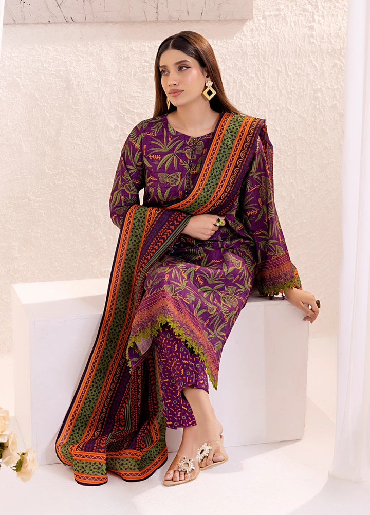 Sible by Salitex Printed Silk Lawn Suits Unstitched 3 Piece SUNS25ASI138UT - Summer Collection
