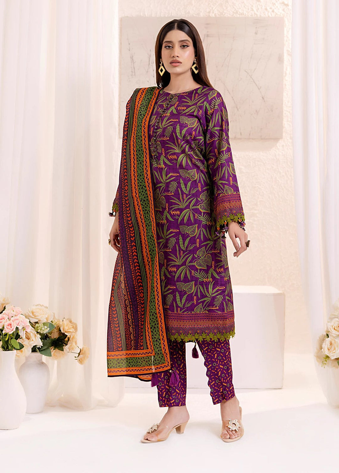 Sible by Salitex Printed Silk Lawn Suits Unstitched 3 Piece SUNS25ASI138UT - Summer Collection
