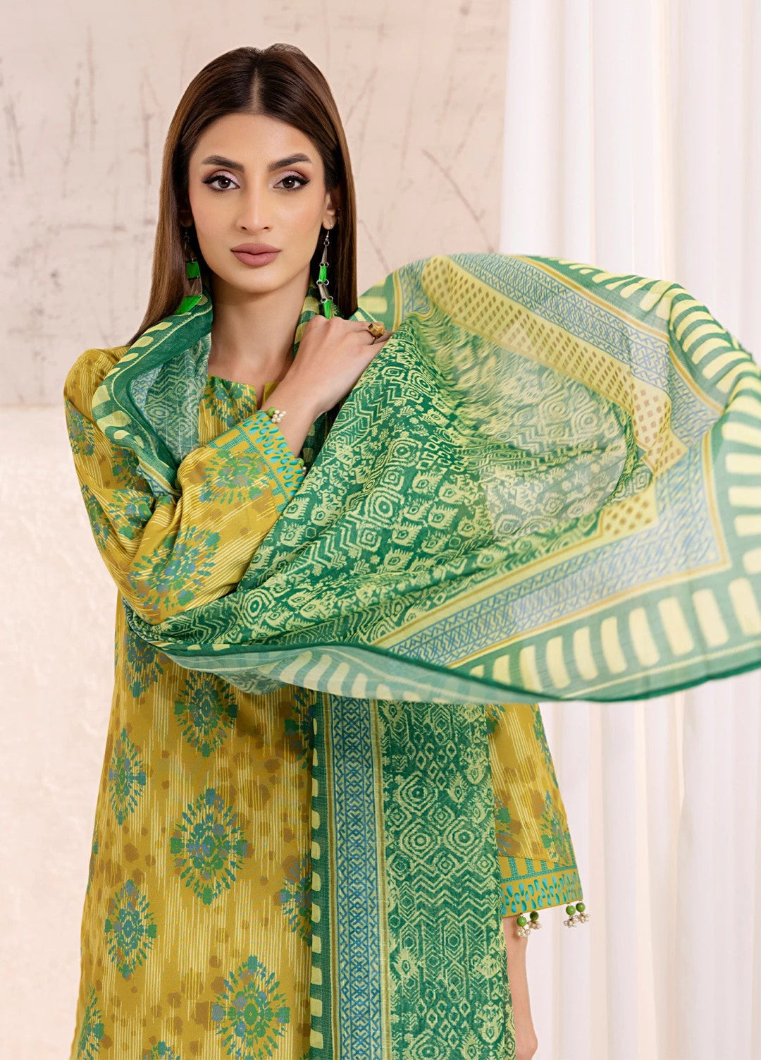 Sible by Salitex Printed Silk Lawn Suits Unstitched 3 Piece SUNS25ASI140UT - Summer Collection