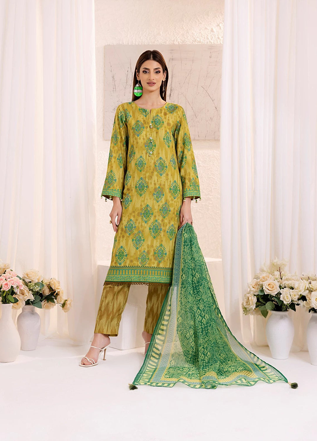 Sible by Salitex Printed Silk Lawn Suits Unstitched 3 Piece SUNS25ASI140UT - Summer Collection