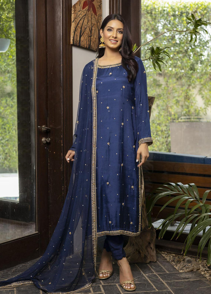 Sidra Mumtaz Ready to Wear (RTW)  Cotton Silk 3 Piece Suit FIZZA 220308-MK-FZ