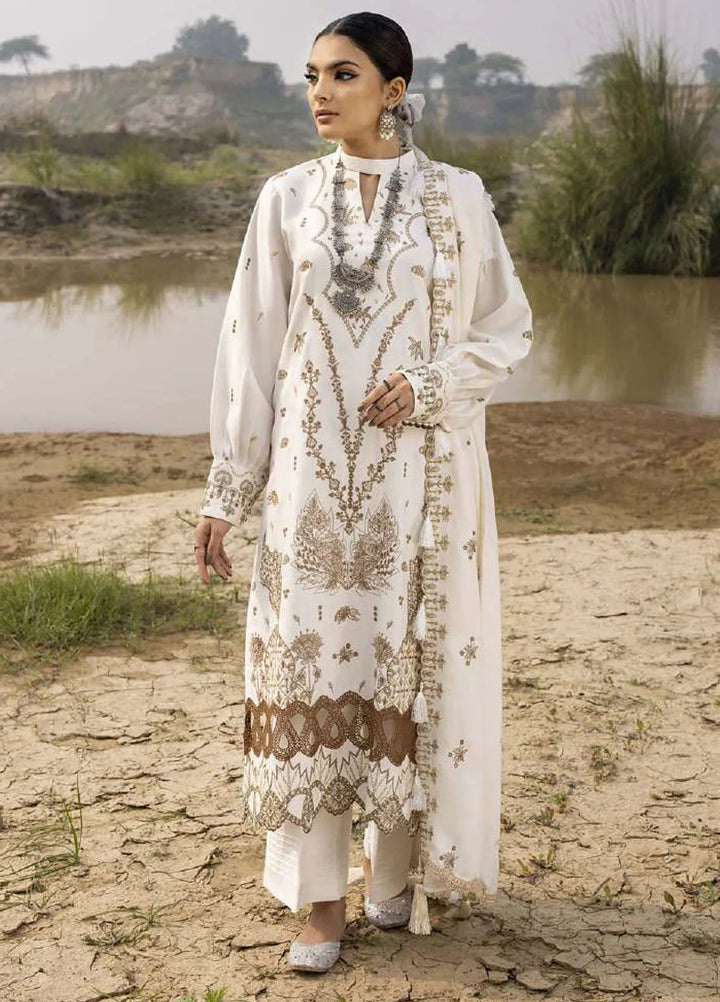 Sierra By Sidra Aleem Embroidered Wool Suit Unstitched 3 Piece SA24SW D-01 - Winter Collection
