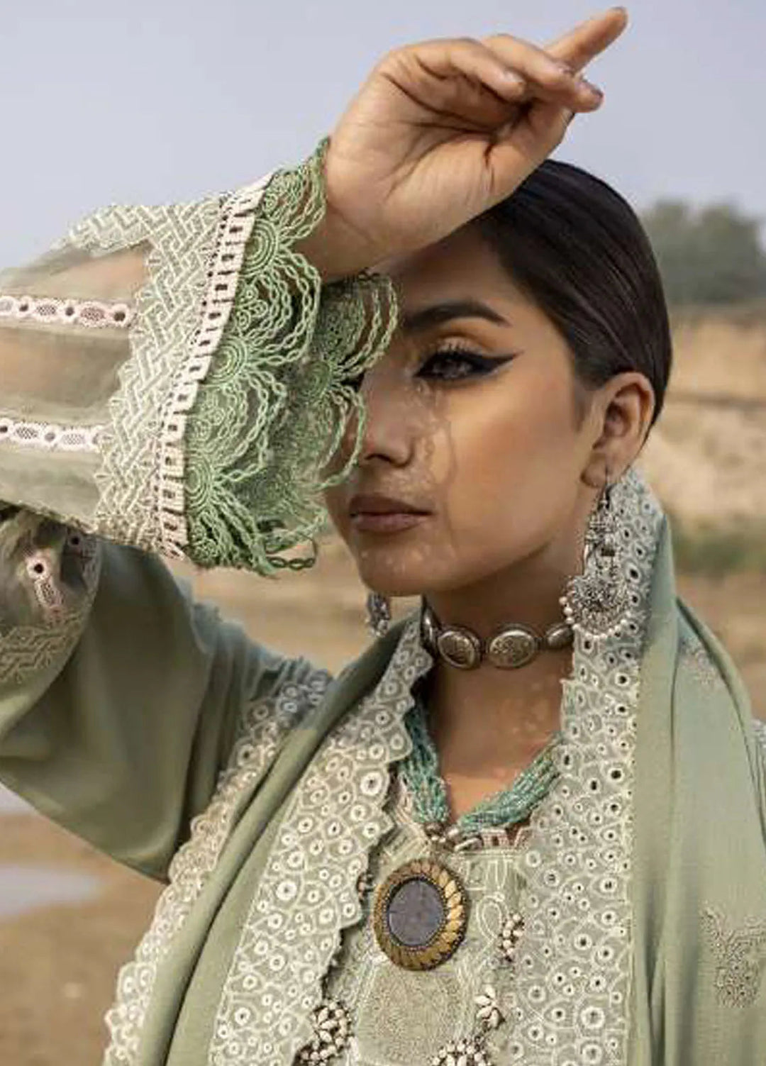 Sierra By Sidra Aleem Embroidered Wool Suit Unstitched 3 Piece SA24SW D-02 - Winter Collection