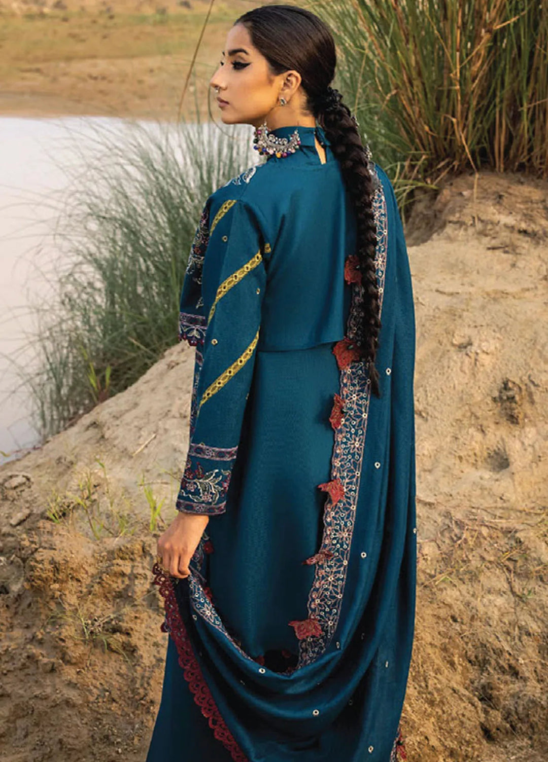 Sierra By Sidra Aleem Embroidered Wool Suit Unstitched 3 Piece SA24SW D-03 - Winter Collection