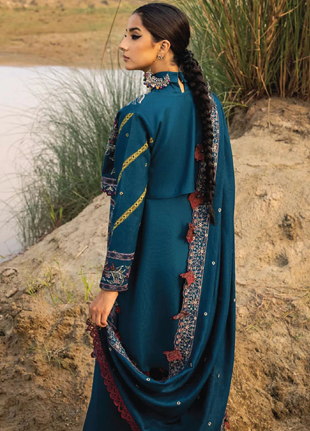 Sierra By Sidra Aleem Embroidered Wool Suit Unstitched 3 Piece SA24SW D-03 - Winter Collection