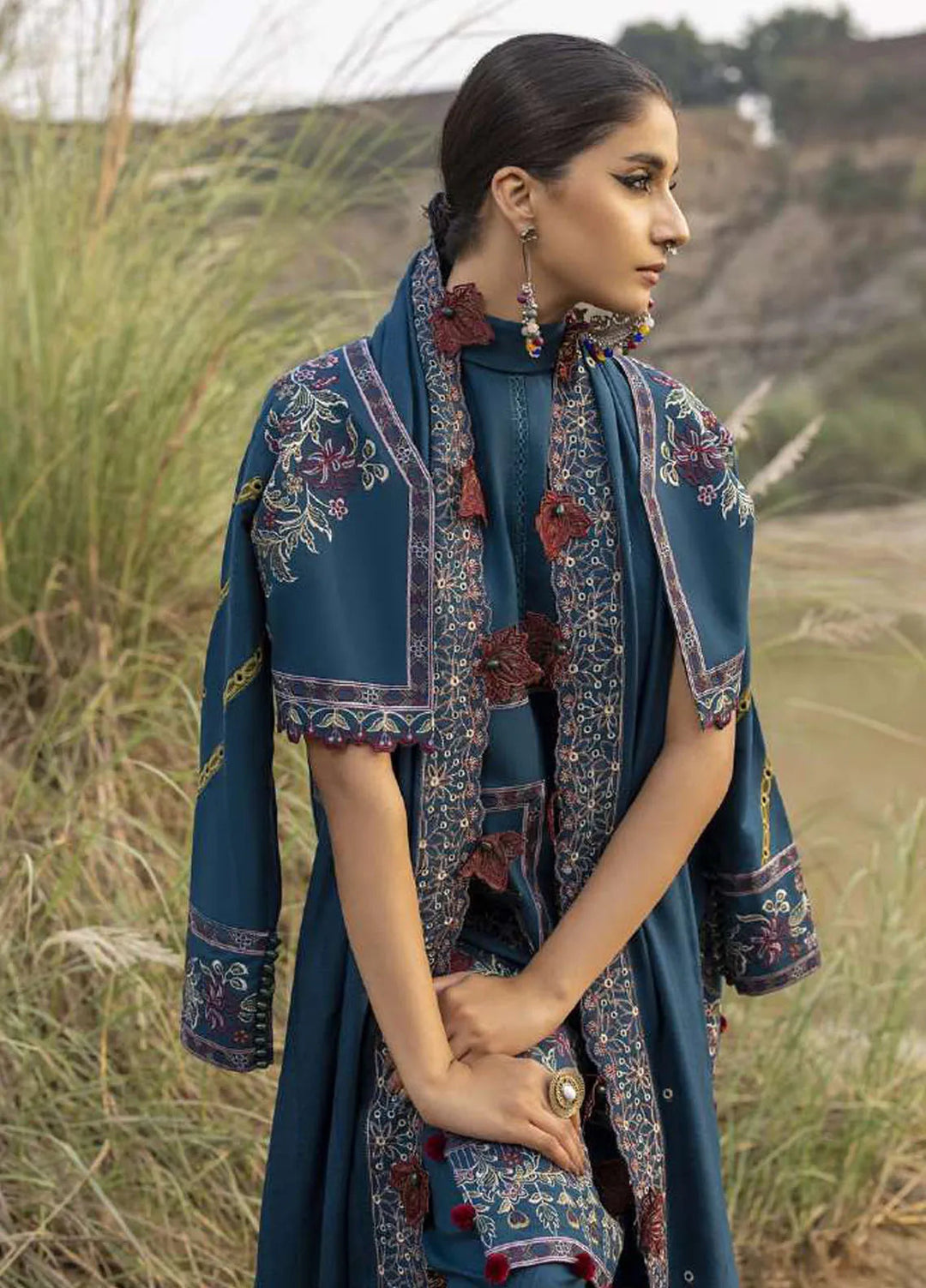 Sierra By Sidra Aleem Embroidered Wool Suit Unstitched 3 Piece SA24SW D-03 - Winter Collection